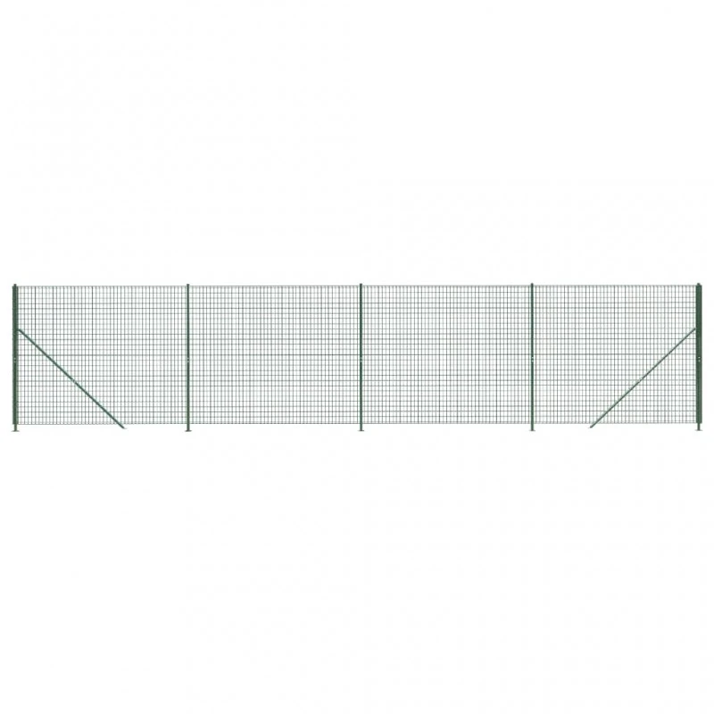 Recinzione Metallica Con Flangia Verde 1,6x10 M 2 Recinzione Metallica Con Flangia Verde 1,6x10 M - immagine 2