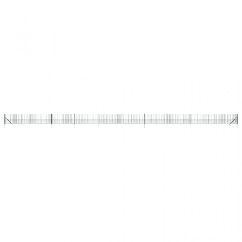 Recinzione Metallica Con Picchetti Ancoraggio Verde 0,8x25 M 2 Recinzione Metallica Con Picchetti Ancoraggio Verde 0,8x25 M - immagine 2