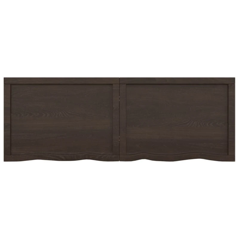 Ripiano Marrone Scuro 140x50x(2-4) Cm Massello Rovere Trattato 5 Ripiano Marrone Scuro 140x50x(2-4) Cm Massello Rovere Trattato - immagine 5