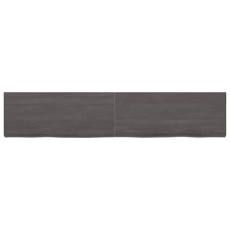 Ripiano Marrone Scuro 200x40x(2-6) Cm Massello Rovere Trattato 4 Ripiano Marrone Scuro 200x40x(2-6) Cm Massello Rovere Trattato - immagine 4