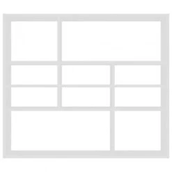 Scaffale A Parete Bianco 90x16x78 Cm In In Multistrato -Garden Home scaffale a parete bianco 90x16x78 cm in in multistrato 3