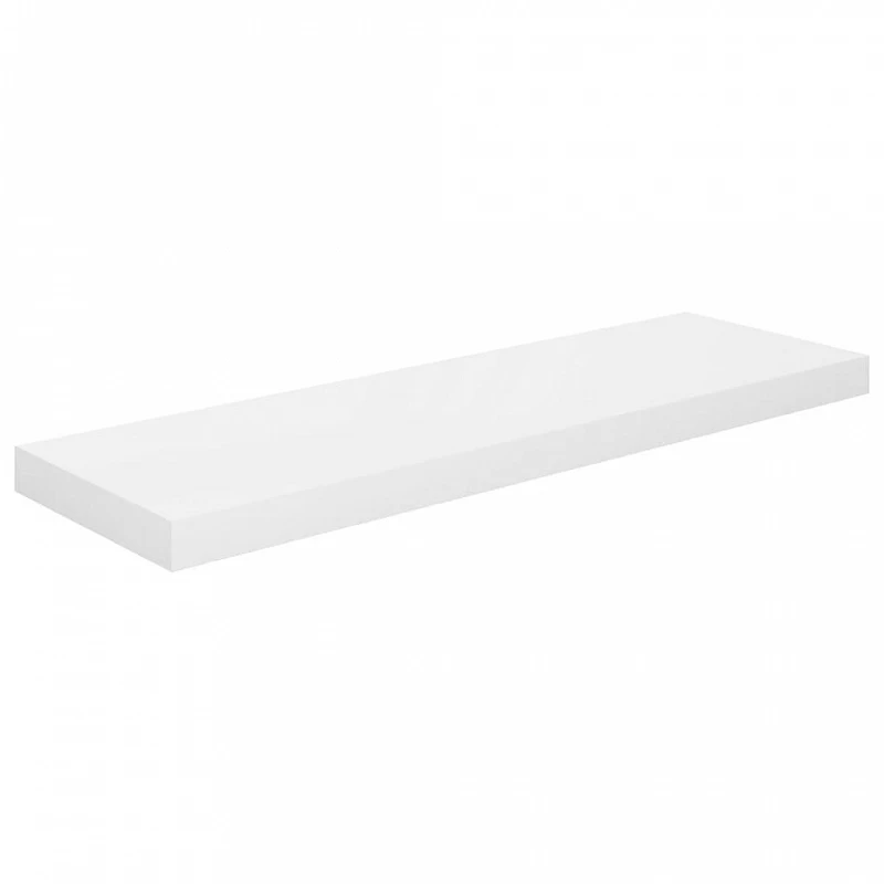 Scaffale A Parete Bianco Lucido 80x23,5x3,8 Cm In MDF 2 Scaffale A Parete Bianco Lucido 80x23,5x3,8 Cm In MDF - immagine 2