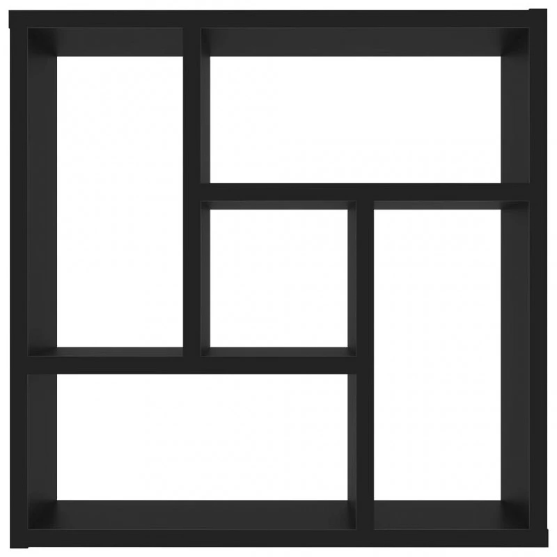 Scaffale A Parete Nero 45,1x16x45,1 Cm In Truciolato 4 Scaffale A Parete Nero 45,1x16x45,1 Cm In Truciolato - immagine 4