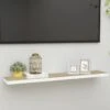 Scaffale A Parete Rovere E Bianco 120x23,5x3,8 Cm In MDF 7 Scaffale A Parete Rovere E Bianco 120x23,5x3,8 Cm In MDF -Garden Home scaffale a parete rovere e bianco 120x235x38 cm in mdf