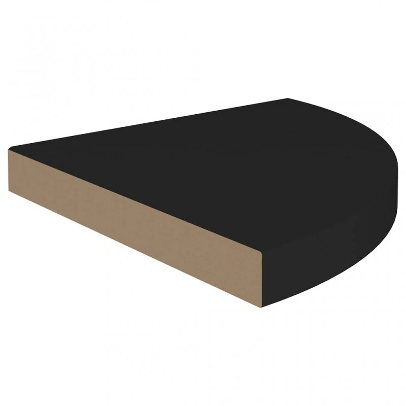 Scaffale Angolare A Parete Nero 35x35x3,8 Cm In MDF 4 Scaffale Angolare A Parete Nero 35x35x3,8 Cm In MDF - immagine 4