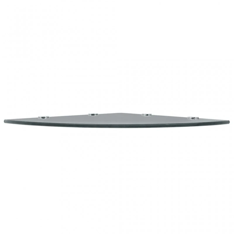 Scaffale Angolare Con Supporti Cromati Vetro Nero 45x45 Cm 3 Scaffale Angolare Con Supporti Cromati Vetro Nero 45x45 Cm - immagine 3