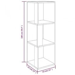 Scaffale Angolare Rovere Marrone 33x33x100 Cm Legno Multistrato -Garden Home scaffale angolare rovere marrone 33x33x100 cm legno multistrato 7