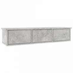 Scaffale Cassetti A Muro Grigio Cemento 88x26x18,5cm Truciolato -Garden Home scaffale cassetti a muro grigio cemento 88x26x185cm truciolato 1