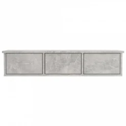 Scaffale Cassetti A Muro Grigio Cemento 88x26x18,5cm Truciolato -Garden Home scaffale cassetti a muro grigio cemento 88x26x185cm truciolato 3