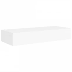 Scaffale Con Cassetti Da Parete Bianco 60x23,5x10 Cm In MDF -Garden Home scaffale con cassetti da parete bianco 60x235x10 cm in mdf 1
