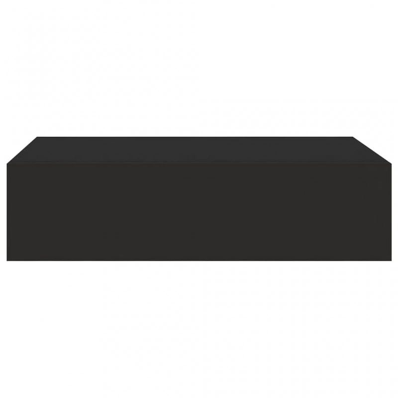 Scaffale Con Cassetti Da Parete Nero 40x23,5x10 Cm In MDF 4 Scaffale Con Cassetti Da Parete Nero 40x23,5x10 Cm In MDF - immagine 4