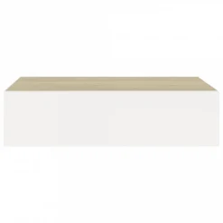 Scaffale Con Cassetti Da Parete Rovere Bianco 40x23,5x10cm MDF 11 Scaffale Con Cassetti Da Parete Rovere Bianco 40x23,5x10cm MDF -Garden Home scaffale con cassetti da parete rovere bianco 40x235x10cm mdf 3
