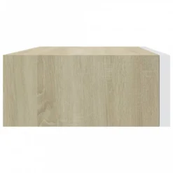 Scaffale Con Cassetti Da Parete Rovere Bianco 40x23,5x10cm MDF 12 Scaffale Con Cassetti Da Parete Rovere Bianco 40x23,5x10cm MDF -Garden Home scaffale con cassetti da parete rovere bianco 40x235x10cm mdf 4