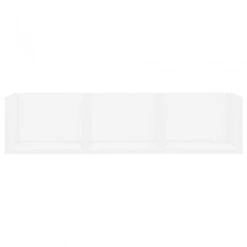 Scaffale Porta CD A Parete Bianco 75x18x18 Cm In Multistrato -Garden Home scaffale porta cd a parete bianco 75x18x18 cm in multistrato 3