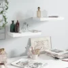 Scaffali A Parete 2 Pz Bianco Lucido 40x23x3,8 Cm In MDF -Garden Home scaffali a parete 2 pz bianco lucido 40x23x38 cm in mdf