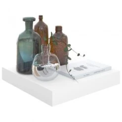 Scaffali A Parete 4 Pz Bianco Lucido 23x23,5x3,8 Cm In MDF -Garden Home scaffali a parete 4 pz bianco lucido 23x235x38 cm in mdf 2