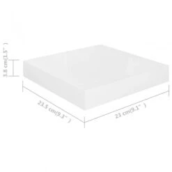 Scaffali A Parete 4 Pz Bianco Lucido 23x23,5x3,8 Cm In MDF -Garden Home scaffali a parete 4 pz bianco lucido 23x235x38 cm in mdf 8