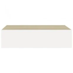 Scaffali Cassetti A Muro 2pz Rovere E Bianco 40x23,5x10cm MDF -Garden Home scaffali cassetti a muro 2pz rovere e bianco 40x235x10cm mdf 4