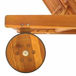 Sdraio Da Giardino A 2 Posti Con Cuscini In Massello Di Acacia -Garden Home sdraio da giardino a 2 posti con cuscini in massello di acacia 3