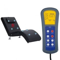 Sdraio Massaggiante Con Cuscino Nero In Similpelle -Garden Home sdraio massaggiante con cuscino nera in similpelle 8