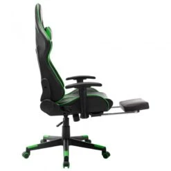 Sedia Da Gaming Con Poggiapiedi Nera E Verde In Similpelle 13 Sedia Da Gaming Con Poggiapiedi Nera E Verde In Similpelle -Garden Home sedia da gaming con poggiapiedi nera e verde in similpelle 4