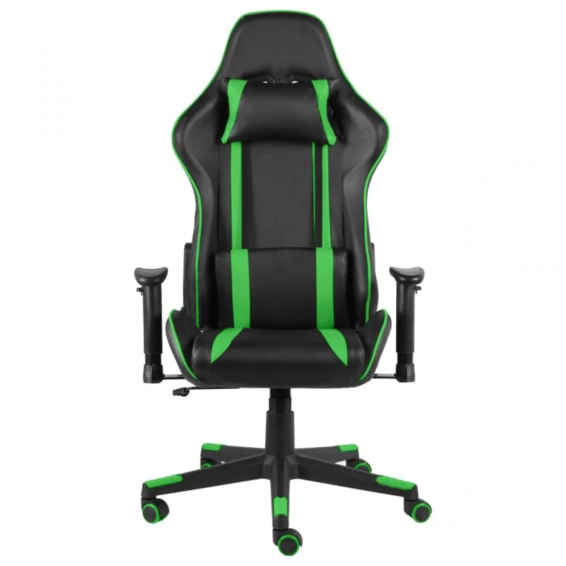 Sedia Da Gaming Girevole Verde In PVC 2 Sedia Da Gaming Girevole Verde In PVC - immagine 2