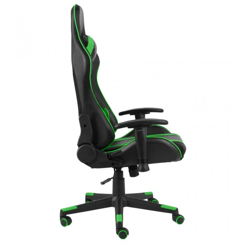 Sedia Da Gaming Girevole Verde In PVC 3 Sedia Da Gaming Girevole Verde In PVC - immagine 3