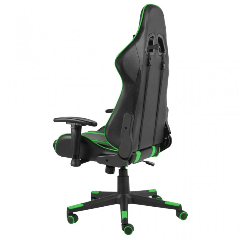 Sedia Da Gaming Girevole Verde In PVC 4 Sedia Da Gaming Girevole Verde In PVC - immagine 4