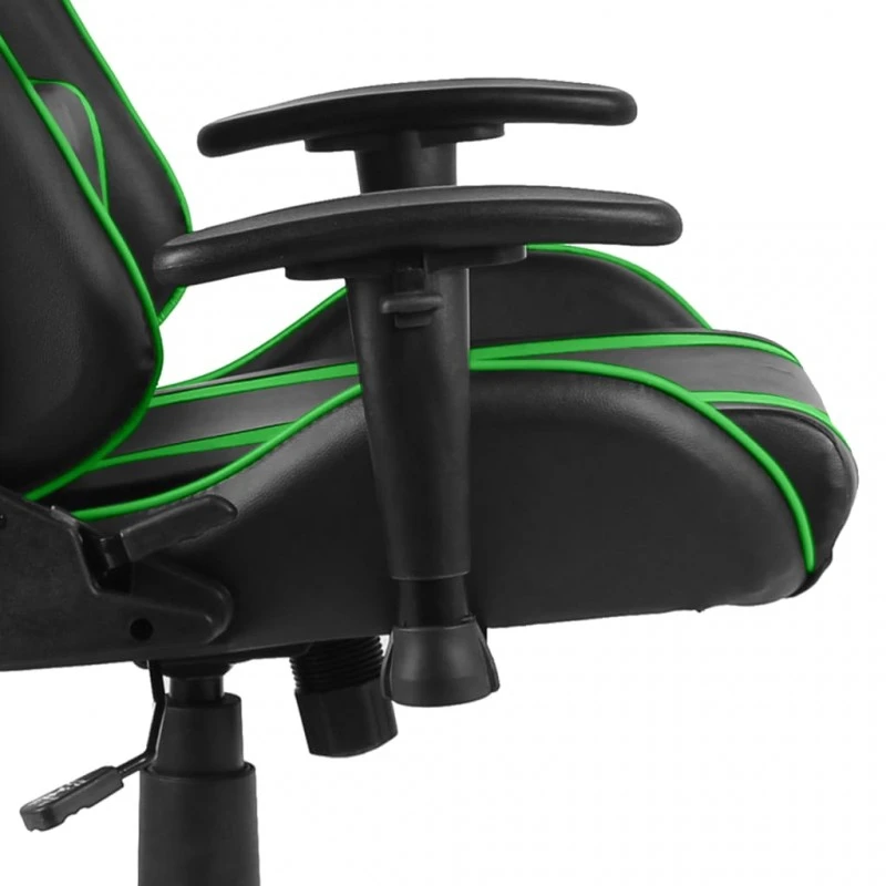 Sedia Da Gaming Girevole Verde In PVC 6 Sedia Da Gaming Girevole Verde In PVC - immagine 6