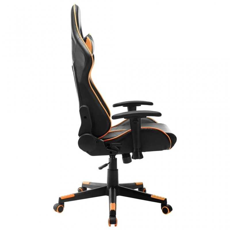 Sedia Da Gaming Nera E Arancione In Similpelle 3 Sedia Da Gaming Nera E Arancione In Similpelle - immagine 3