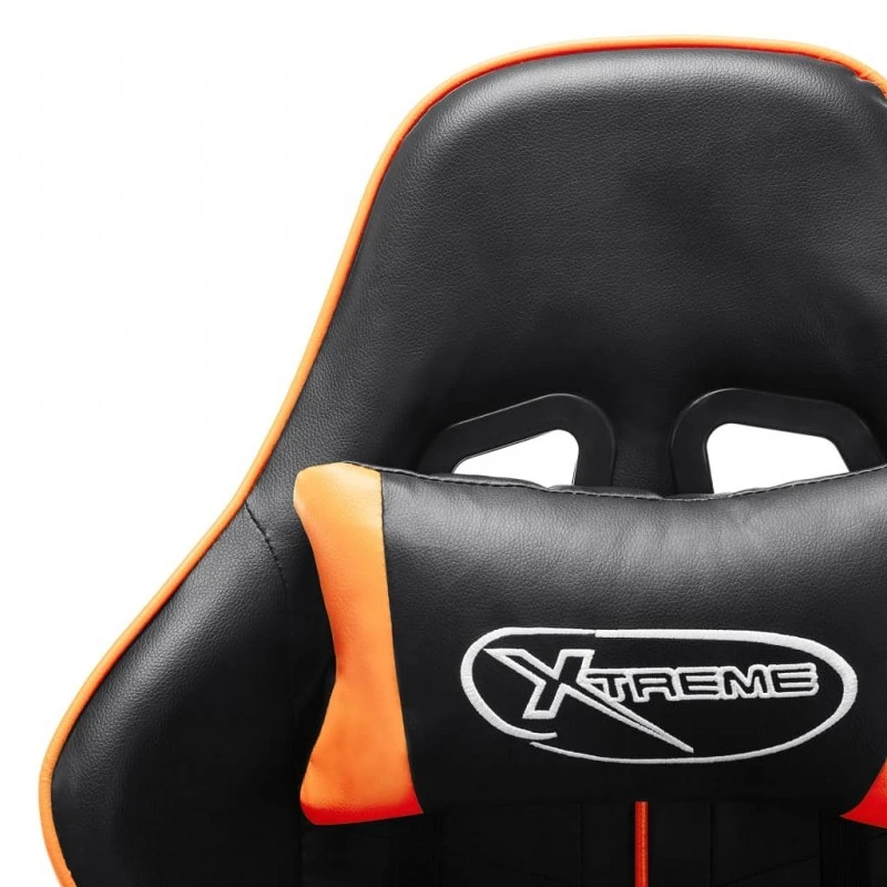 Sedia Da Gaming Nera E Arancione In Similpelle 6 Sedia Da Gaming Nera E Arancione In Similpelle - immagine 6