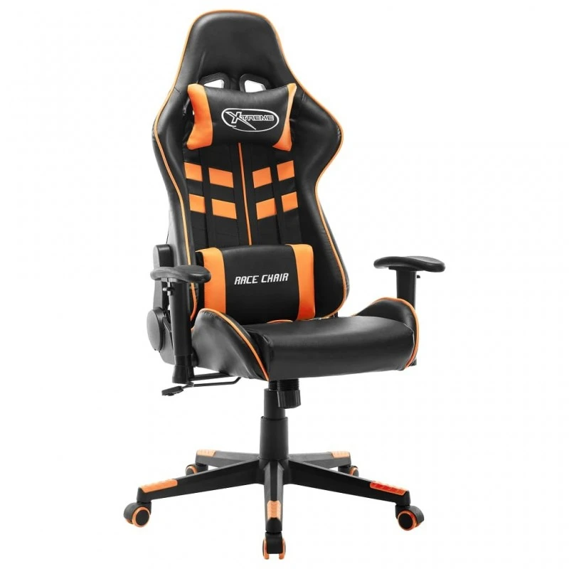 Sedia Da Gaming Nera E Arancione In Similpelle 1 Sedia Da Gaming Nera E Arancione In Similpelle