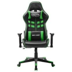 Sedia Da Gaming Nera E Verde In Similpelle -Garden Home sedia da gaming nera e verde in similpelle 1