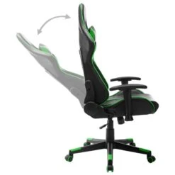 Sedia Da Gaming Nera E Verde In Similpelle -Garden Home sedia da gaming nera e verde in similpelle 4