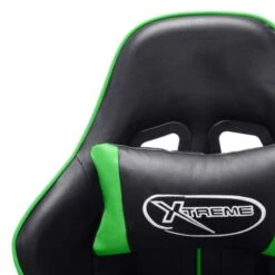 Sedia Da Gaming Nera E Verde In Similpelle -Garden Home sedia da gaming nera e verde in similpelle 5