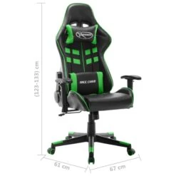 Sedia Da Gaming Nera E Verde In Similpelle -Garden Home sedia da gaming nera e verde in similpelle 7