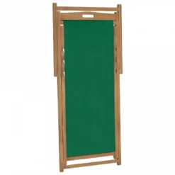 Sedia Da Spiaggia Pieghevole In Legno Massello Di Teak Verde -Garden Home sedia da spiaggia pieghevole in legno massello di teak verde 4