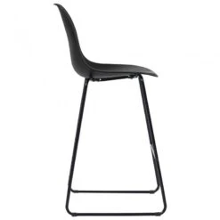 Sedie Da Bar 2 Pz Nere In Plastica -Garden Home sedie da bar 2 pz nere in plastica 3
