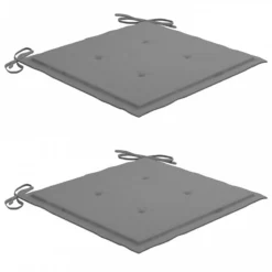 Sedie Da Giardino 2 Pz Con Cuscini Grigi In Massello Di Teak 13 Sedie Da Giardino 2 Pz Con Cuscini Grigi In Massello Di Teak -Garden Home sedie da giardino 2 pz con cuscini grigi in massello di teak 4