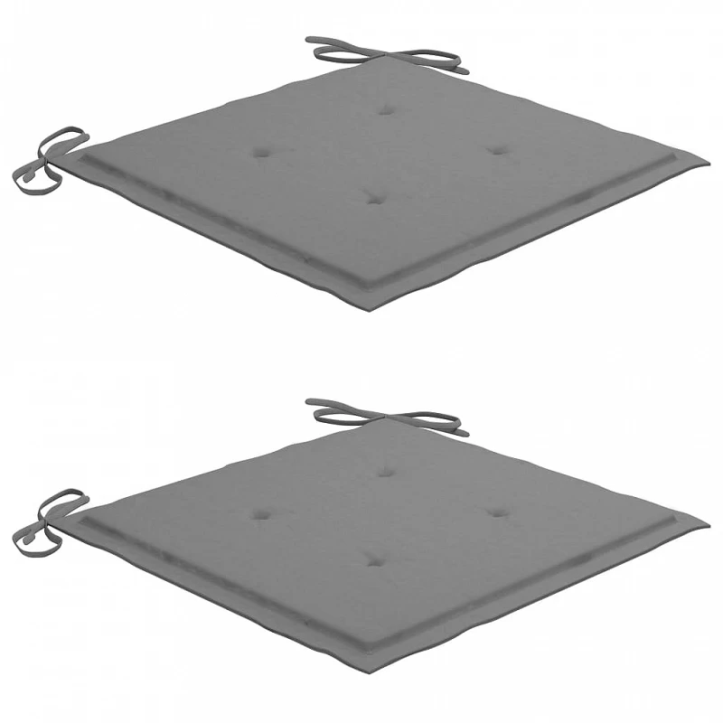 Sedie Da Giardino 2 Pz Con Cuscini Grigi In Massello Di Teak 5 Sedie Da Giardino 2 Pz Con Cuscini Grigi In Massello Di Teak - immagine 5