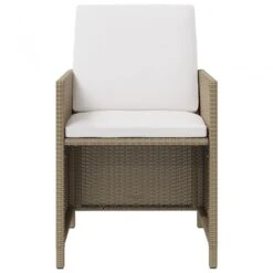 Sedie Da Giardino Con Cuscini 4 Pz In Polyrattan Beige 12 Sedie Da Giardino Con Cuscini 4 Pz In Polyrattan Beige -Garden Home sedie da giardino con cuscini 4 pz in polyrattan beige 3