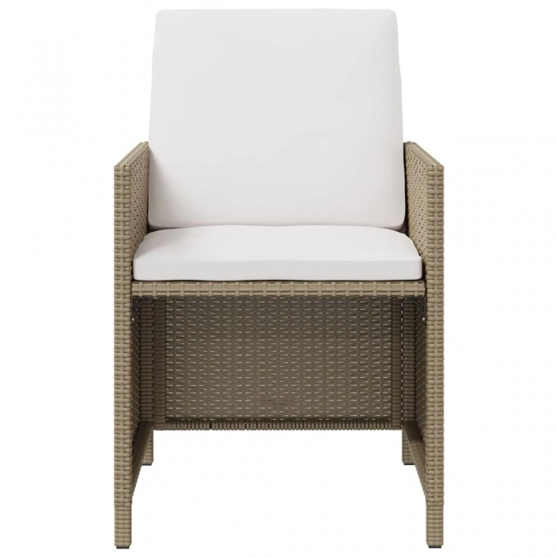 Sedie Da Giardino Con Cuscini 4 Pz In Polyrattan Beige 4 Sedie Da Giardino Con Cuscini 4 Pz In Polyrattan Beige - immagine 4