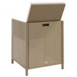 Sedie Da Giardino Con Cuscini 4 Pz In Polyrattan Beige 14 Sedie Da Giardino Con Cuscini 4 Pz In Polyrattan Beige -Garden Home sedie da giardino con cuscini 4 pz in polyrattan beige 5