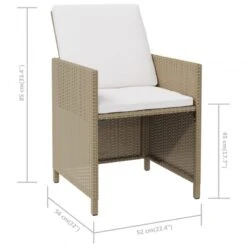 Sedie Da Giardino Con Cuscini 4 Pz In Polyrattan Beige 17 Sedie Da Giardino Con Cuscini 4 Pz In Polyrattan Beige -Garden Home sedie da giardino con cuscini 4 pz in polyrattan beige 8