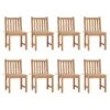 Sedie Da Giardino Con Cuscini 8 Pz In Legno Massello Di Teak -Garden Home sedie da giardino con cuscini 8 pz in legno massello di teak
