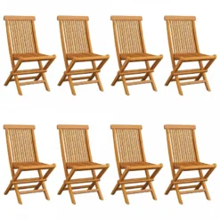 Sedie Da Giardino Con Cuscini Antracite 8 Pz Massello Di Teak -Garden Home sedie da giardino con cuscini antracite 8 pz massello di teak 1