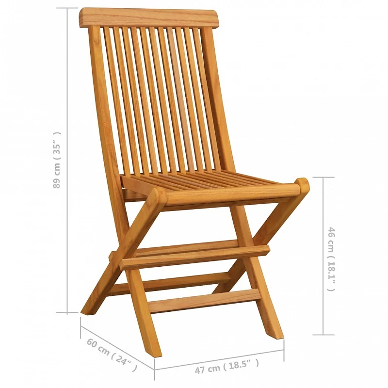 Sedie Da Giardino Pieghevoli 8 Pz In Legno Massello Di Teak 5 Sedie Da Giardino Pieghevoli 8 Pz In Legno Massello Di Teak - immagine 5