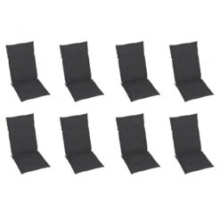 Sedie Da Giardino Pieghevoli Con Cuscini 8 Pz Massello Acacia -Garden Home sedie da giardino pieghevoli con cuscini 8 pz massello acacia 5