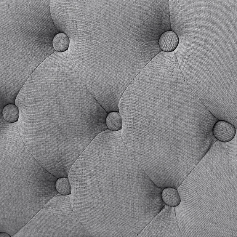 Sedie Da Pranzo 2 Pz Grigio Chiaro In Tessuto 5 Sedie Da Pranzo 2 Pz Grigio Chiaro In Tessuto - immagine 5