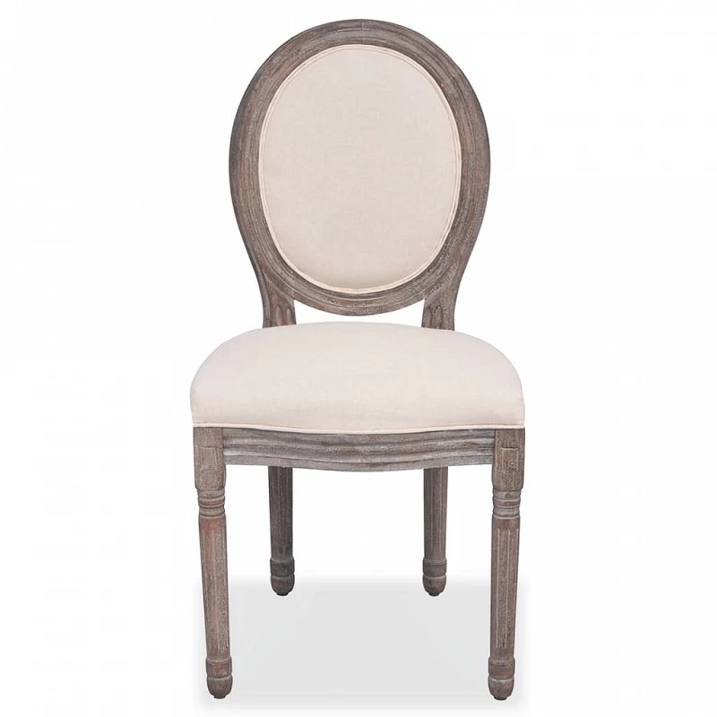 Sedie Da Pranzo 4 Pz Crema In Tessuto 3 Sedie Da Pranzo 4 Pz Crema In Tessuto - immagine 3